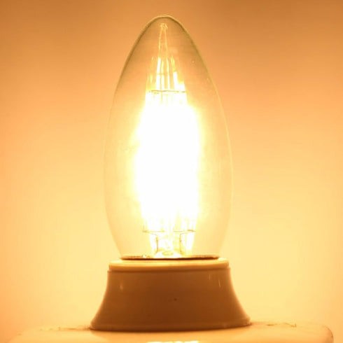 C35 Dimmable 6W B22 C35 2700K, 60W Bulbs Bulbs,900Lumen 2-Pack Vintage Bayonet LED Light Blub Chandelier Warm White