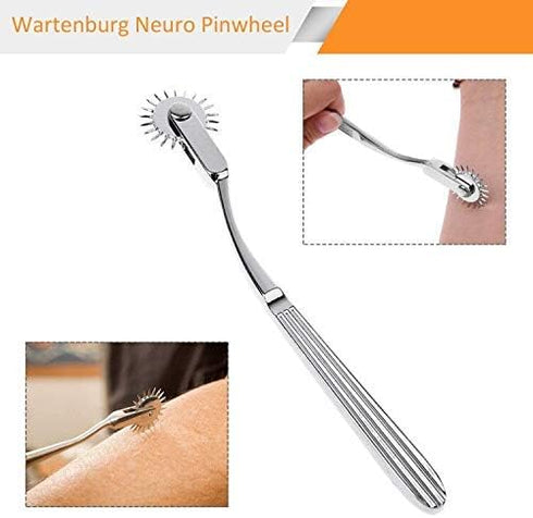 Wartenberg Neuro Pinwheel, Stainless Steel Diagnostic Instrument Pin Wheel, 1 Round