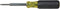 Klein Tools 32560 Multi-Bit Screwdriver/Nut Driver, Extended Reach 6-in-1 Tool with Phillips, Slotted, Square Bits