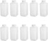 Aicosineg 10Pcs 8.45oz Square Plastic Reagent Bottles for Lab Chemical Storage