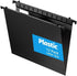 Plastic Hanging File Folder, Letter Size, 12 Pack, Reinforced with 2 Inch Expansion, Black
