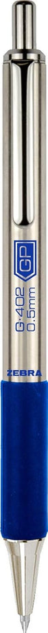 Zebra Pen G-402 Retractable Gel Pen, Stainless Steel Barrel, Fine Point, 0.5mm, Blue Ink, 2-Pack by Zebra