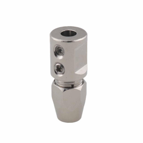Ruiwaer 4x5mm Model Electric Boat Drive Shaft Connection Latch Silver Positive Flexible Collet Coupling CNC Motor Shaft