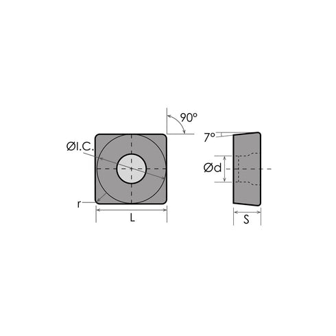 HHIP 6056-0221 SCMT 32.51-EM nc-TiAIN Coated Carbide Insert- xAF798