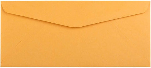 JAM PAPER #10 Business Commercial Envelopes - 50/Pack - 4 1/8 x 9 1/2 - Brown Kraft Manila