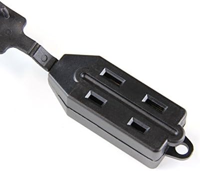 8 Feet Indoor Extension Cord 3 Outlet with Foot Switch and Safety Waterproof Cover (2 Packs)