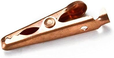 Solid Copper Alligator Clips (4 Pack), Crocodile Jaw Soldering Heat Sink & DIY Test Clip