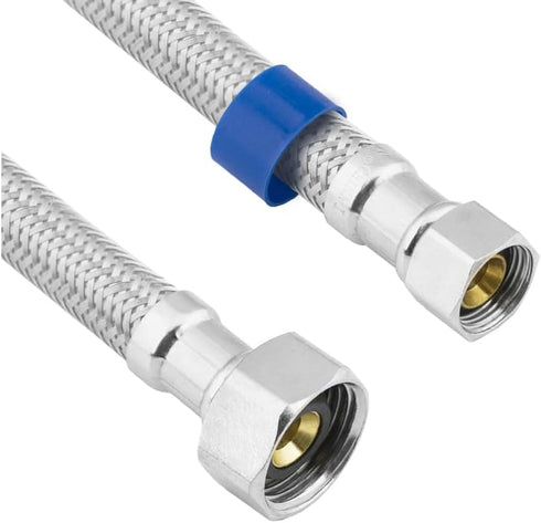 LASCO 10-0161 60-Inch Flex Stainless Steel Braided Water Supply, 3/8-Inch Female Compression to 1/2-Inch Female Iron