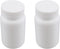 Othmro 2pcs PE Plastic Lab Chemical Reagent Bottles, 200ml/6.8oz Wide Mouth Round Sample Storage Container White