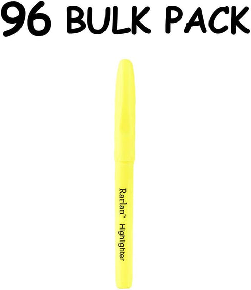 Highlighters, Chisel Tip, Fluorescent Yellow, Bulk Pack of 96 Count