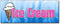 SignMission 48" ICE Cream 1 Decal Sticker Cones Sundae soda Banana Split