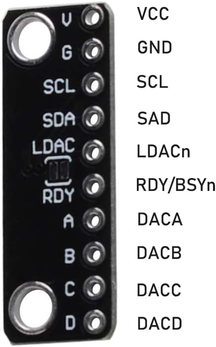 MCP4728 12 Bit I2C Digital to Analog Converter DAC Breakout Sensor Module GY-MCP4728 DAC Development Board for Arduino by DIYmall