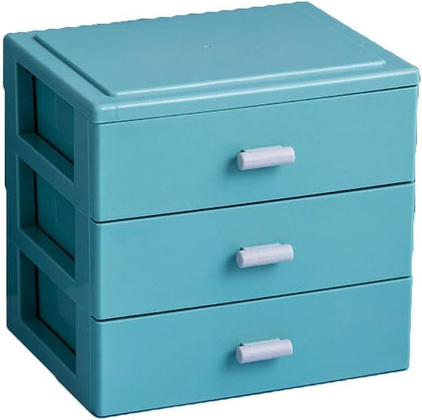 Desktop Drawers Organizer, Desk Storage Box with 3 Drawers for Small Items, Office and Home Cosmetic Organization