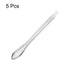 uxcell Micro Scoop 125mm Stainless Steel Reagent Sampling Lab Spoon Spatulas for Laboratory 5Pcs