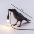 Aooxida Luluckly Raven Light Birds Table Lamps Bedroom Resin Crow Desk Lamp Bedside Light Wall Sconce Black A