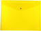 JAM PAPER Plastic Envelopes with Snap Closure - Letter Booklet - 9 3/4 x 13 - Yellow - 12/Pack