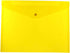JAM PAPER Plastic Envelopes with Snap Closure - Letter Booklet - 9 3/4 x 13 - Yellow - 12/Pack