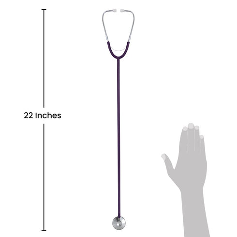Dixie EMS Lightweight Stethoscope, Single Head, Latex Free for Doctors, Nurses, Students, Medical Home Use - Purple