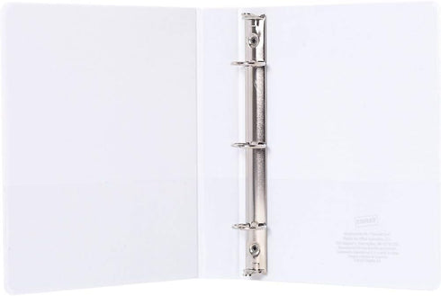 Staples 580931 1-Inch Standard Mini View Binder, 5-1/2-Inch x 8-1/2-Inch, Round Rings, White