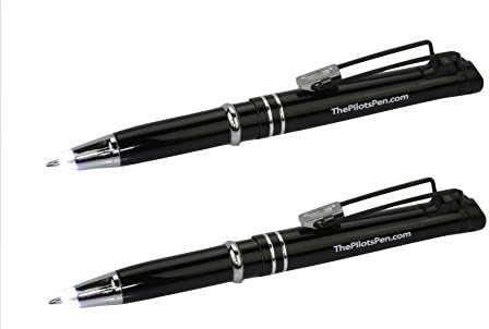LED Pen for Pilots, Night Writer NAVIGATOR - Set of Two (2) LED Powered Ink Penlights