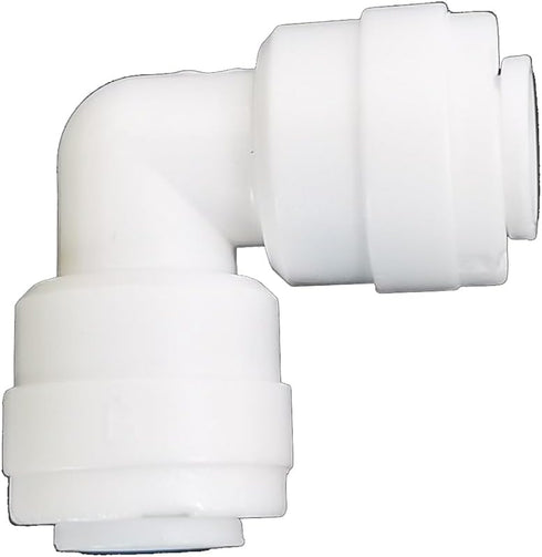 Push to Connect Fitting 1/4“ to 1/4” O.D. Elbow Union Quick Connector for RO Water Filter, 10pcs
