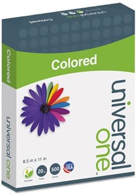 Universal One 20lb, 8-1/2 11, 500 1 Universal - Colored Paper, x Goldenrod, Sheets/Ream - Sold As Ream - All printers