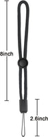 YOUOWO 5 Pack Adjustable Nylon Lanyards for USB Flash Drive, Cell Phone, Key, iPod, MP3, MP4, ID Card Badge (Black)