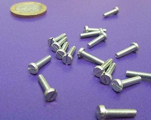 K-mac 18-8 M2.5 .45 mm 10 mm 200 Zinc Plated Stainless Steel Cheese Head Slotted Machine Screws, FT, x Thread Size x
