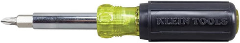 Klein Tools 32596 Magnetic 8-in-1 Multi-Bit Screwdriver/Nut Driver with Hex, Phillips, Schrader Bits, Nut Drivers