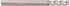 YG-1 28558 Carbide Alu-Power End Mill, 3 Flute, 1/8", 45 Degree Helix, Regular Length, Square, Uncoated Finish, 1-1/2"