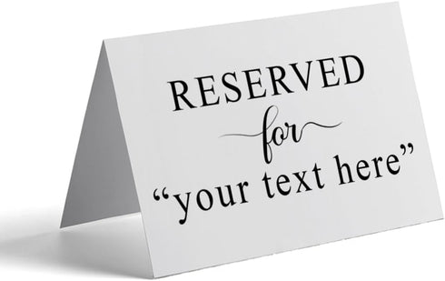 MODERN CREATORS Pack Of 10 Custom Reserved Table Signs for Wedding Party Restaurant -