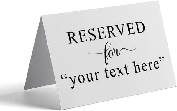 MODERN CREATORS Pack Of 10 Custom Reserved Table Signs for Wedding Party Restaurant -