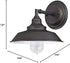 6343500 1-Light Westinghouse Indoor Wall Fixture, Sconce, Oil Rubbed Bronze - White Interior