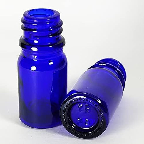 48Pack 1/6oz (5ml) Essential Oil Dropper Glass Bottles, Refillable Sample Vials with Orifice Reducer and Cap