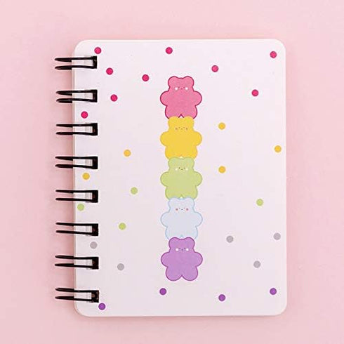 Yansanido Small Spiral Notebook, 4 Pcs 3.14 x 4.13 Inch, 4 Style Design, 80 Sheets - 160 Pages Journals for Study
