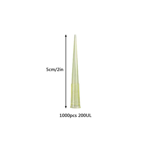 Pipette Tips 200 UL 1000 PCS Clear Yellow Laboratory Universal Plastic Liquid Pipette Pipettor Tips
