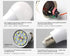 12V Low Voltage LED Light Bulbs - Daylight 7W (Only for 12-36V), Pack of 6
