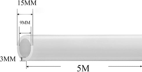 9Mm 5M Making,9 15mm COYOUCO ID Silicone Tubing, Length Food Grade Pure Silicone Hoses, High Temp Tube for Home