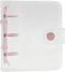 Super Mini Clear 3 Ring Binder Cover, Pink, Round Ring PVC Binders, Snap Closure