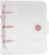 Super Mini Clear 3 Ring Binder Cover, Pink, Round Ring PVC Binders, Snap Closure