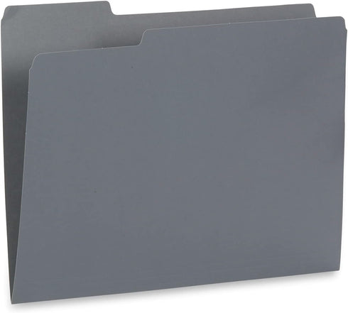 Blue Summit Supplies 100 Grayscale File Folders, Letter Size, 1/3 Cut Tab, Modern Gray, Black, White