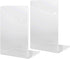 luzen 2Pcs Acrylic Bookends Desktop Storage Bookshelf Book Holder Transparent Book Ends Stand