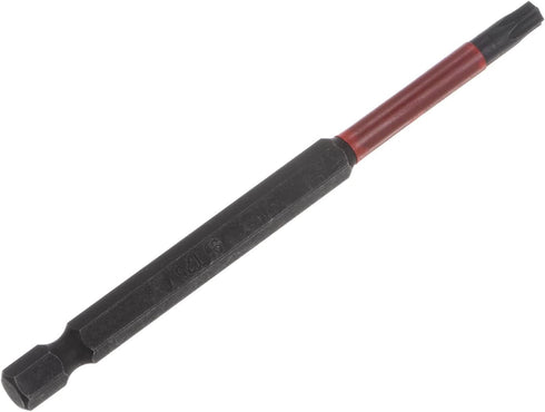 T25 Impact Rated Torx Bit, 1/4" Hex Shank, 4" Length Magnetic Security Star Screwdriver Power Tool