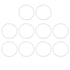 X AUTOHAUX Silicone O-Rings, 50mm OD, 43mm ID, 3.5mm Width VMQ Seal Gasket for Pipe Repair, Pack of 10