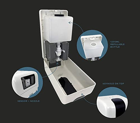 Hotel Emporium, Inc. Desktop Automatic Touchless Hand Sanitizer or Soap Dispenser