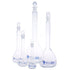 10ml Volumetric Flask with Grinding Stopper Class A Flat Bottom Printed Blue Graduations & Marking Spot, Borosilicate