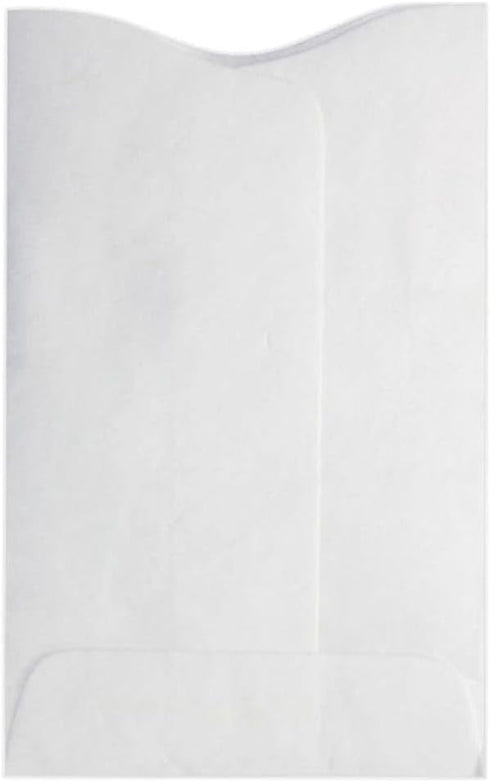 LUXPaper Tyvek Credit Card Sleeves, 2 1/4" x 3 1/2", White, 50 Qty