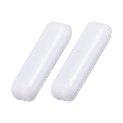 YOKIVE 2 Pcs Magnetic Stir Bar, PTFE Coated Cylinder Type Stirrer for Lab Liquid Solution Mixing, White, 0.47 x