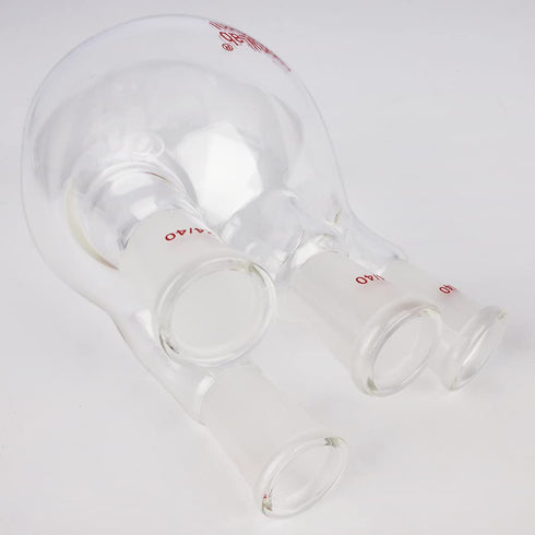 stonylab 4 Neck Round Bottom Flask RBF, Heavy Wall Borosilicate Glass, 500 ml, 24/40 Standard Taper Joint
