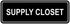 Signs ByLITA Standard Supply Closet Wall or Door Sign, Office Storage Signage (Black) - Large